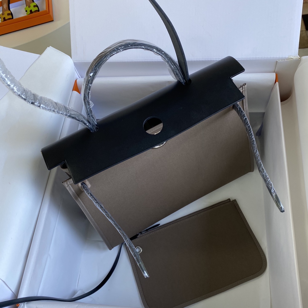 에르메스 에르백31 브라운 블랙 은장